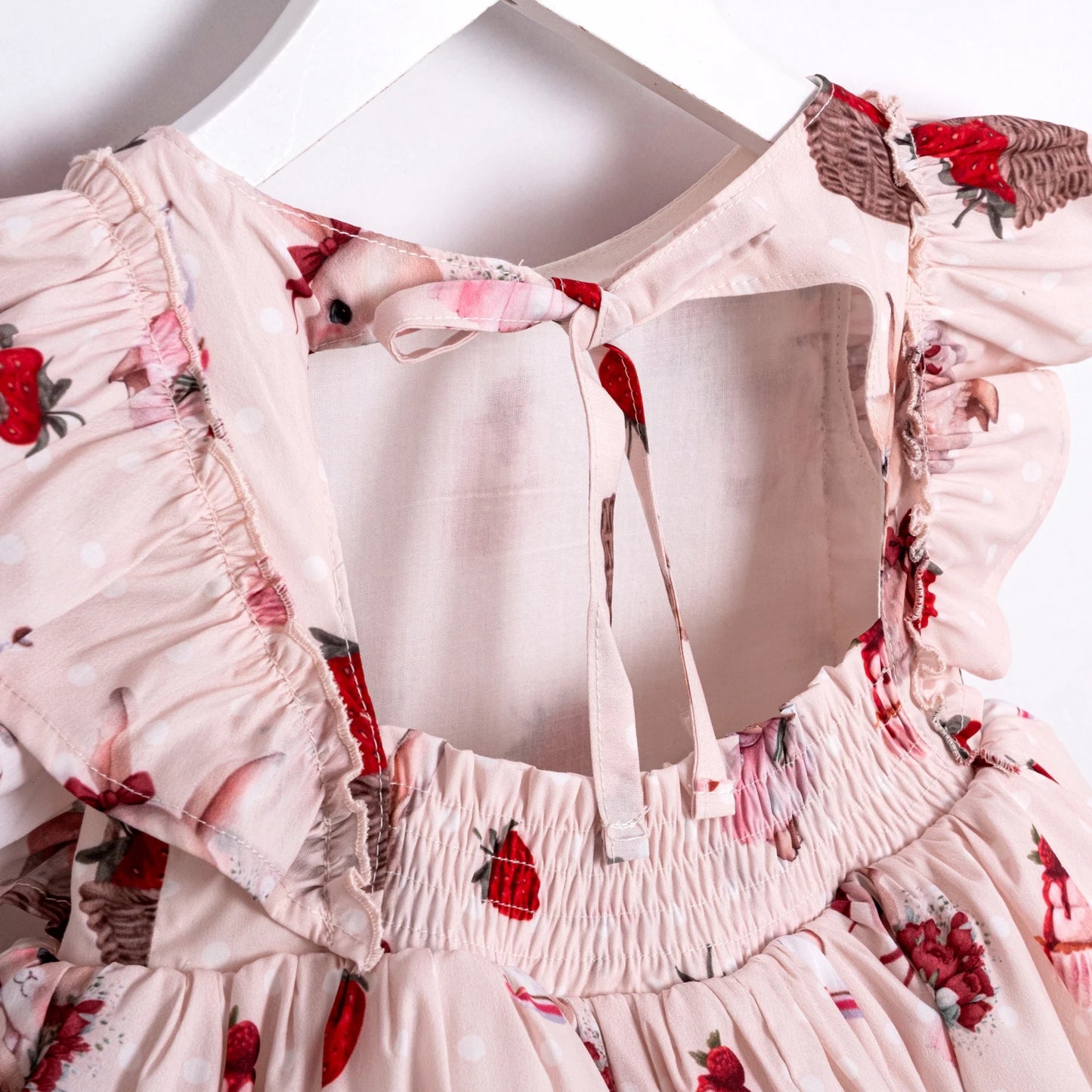 Strawberry Print Tulle Dress