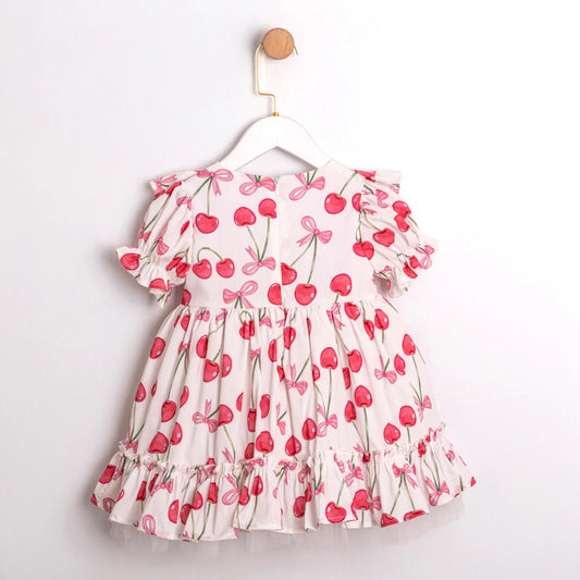 Cherry Print Ruffle Dress