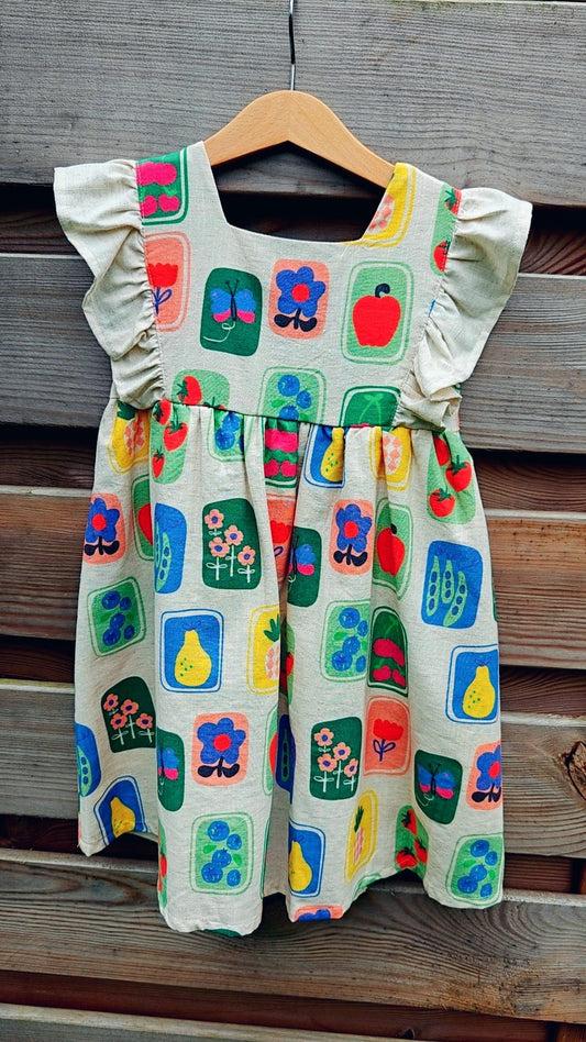 Printed Bow Detail Dress
