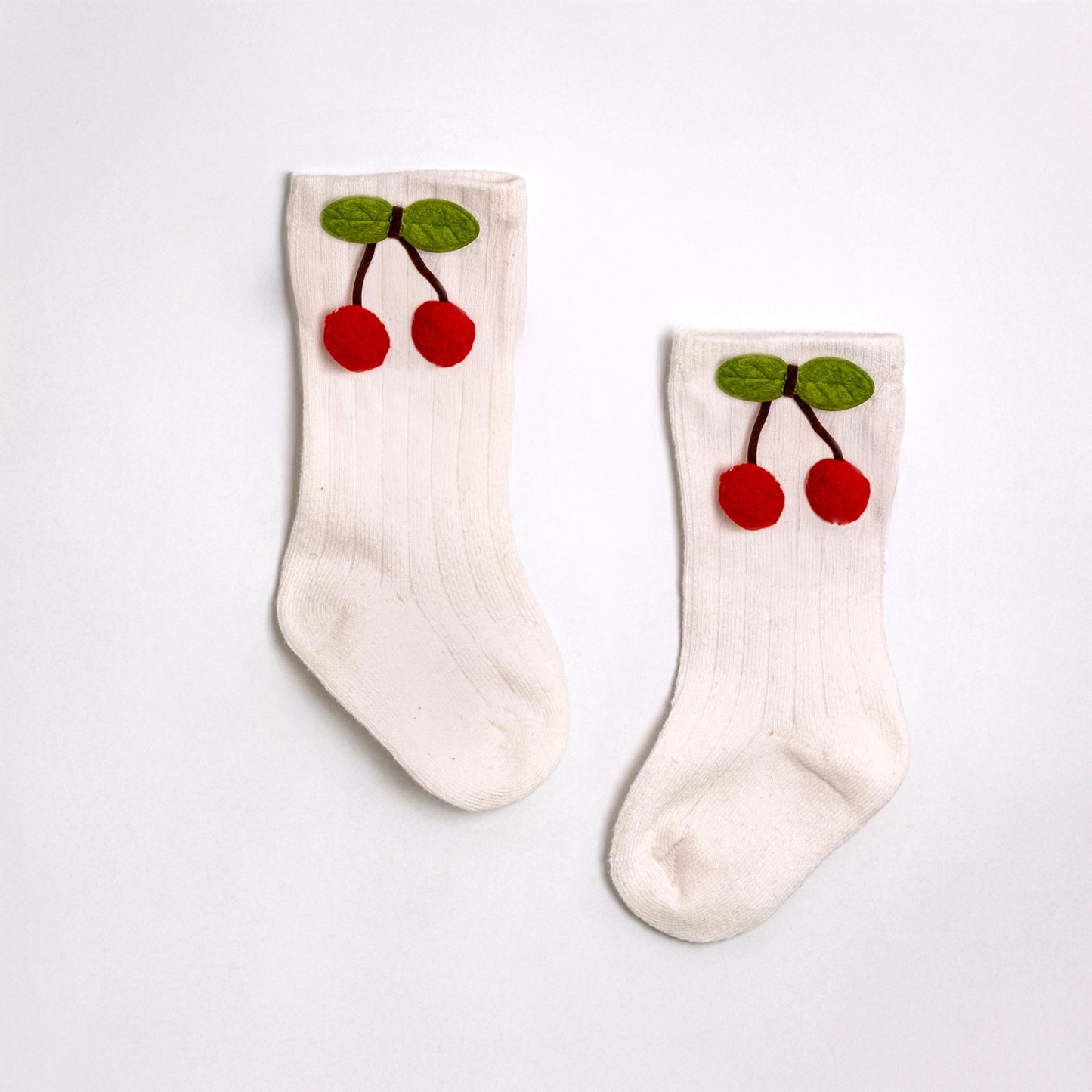 Cherry Embroidered Socks