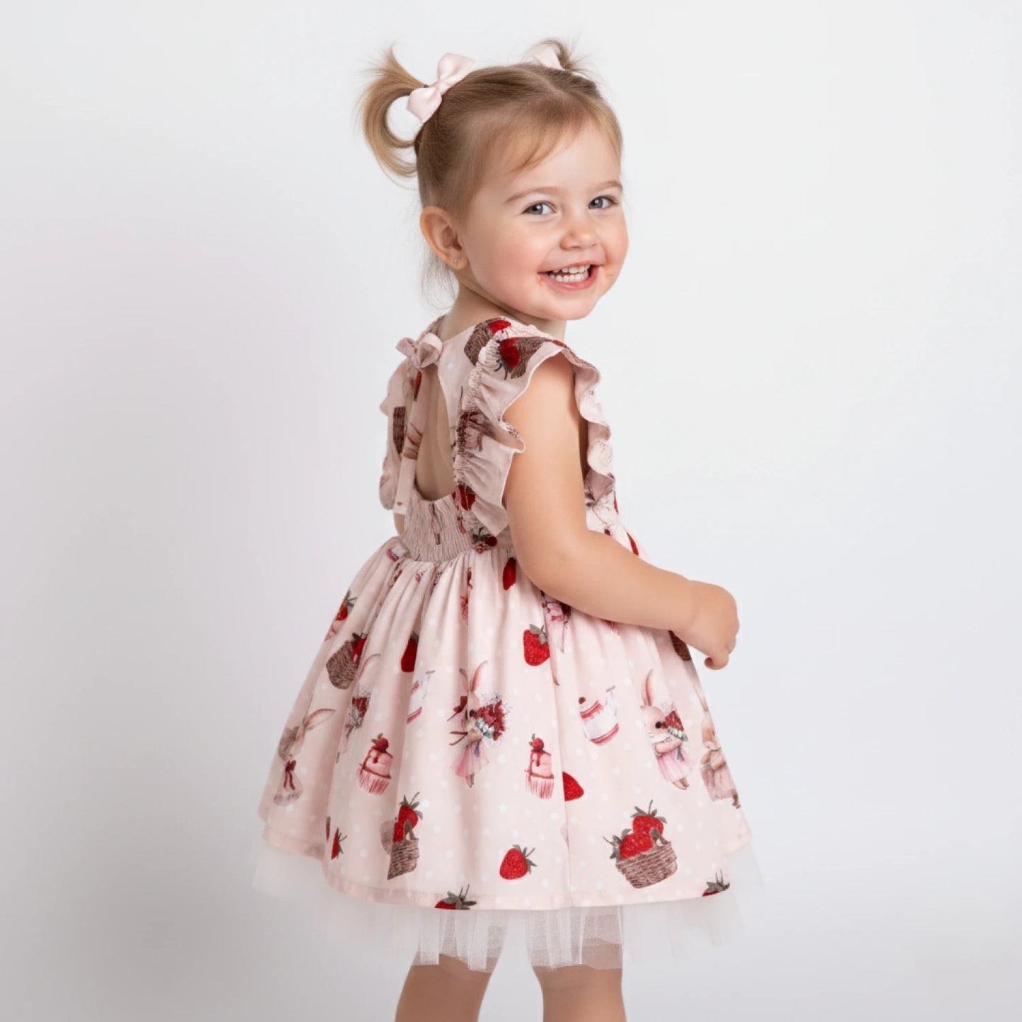 Strawberry Print Tulle Dress
