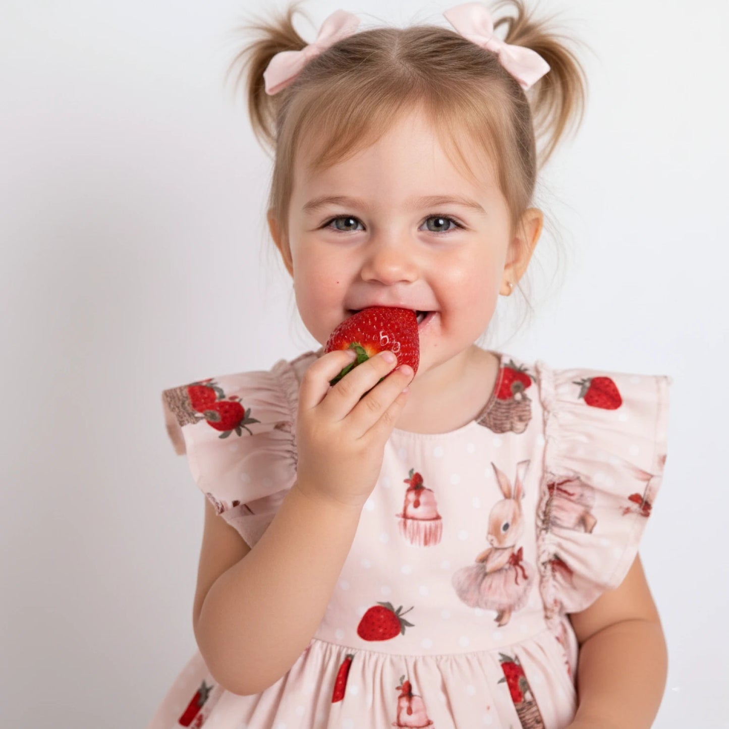Strawberry Print Tulle Dress