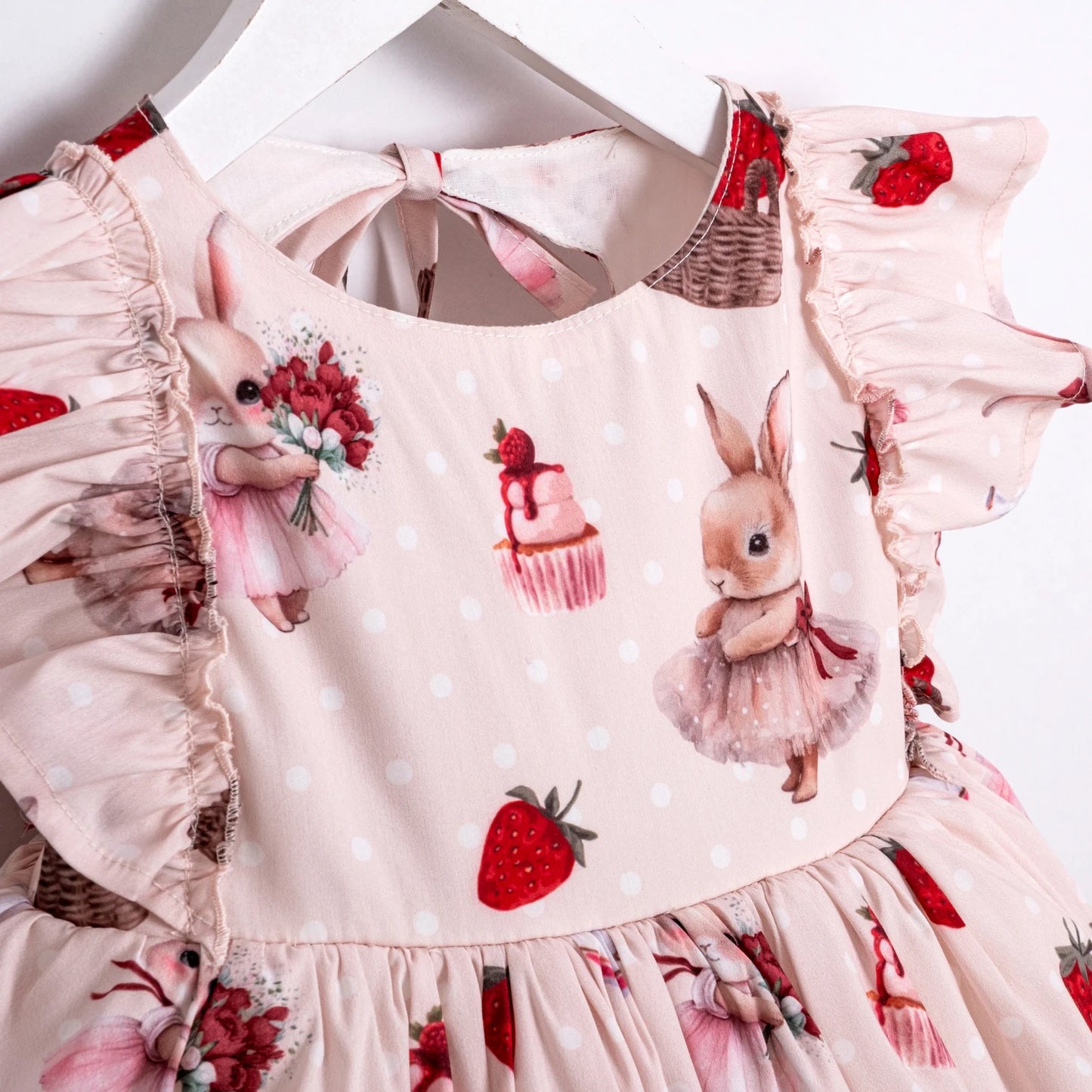 Strawberry Print Tulle Dress
