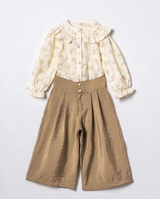 Floral Blouse & Pants Set