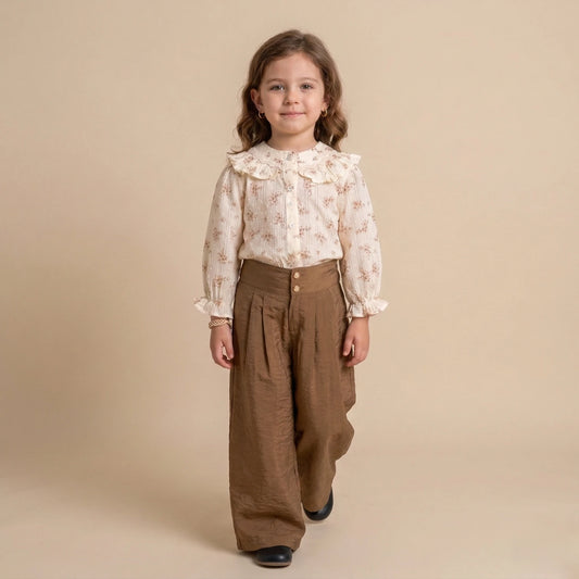 Floral Blouse & Pants Set