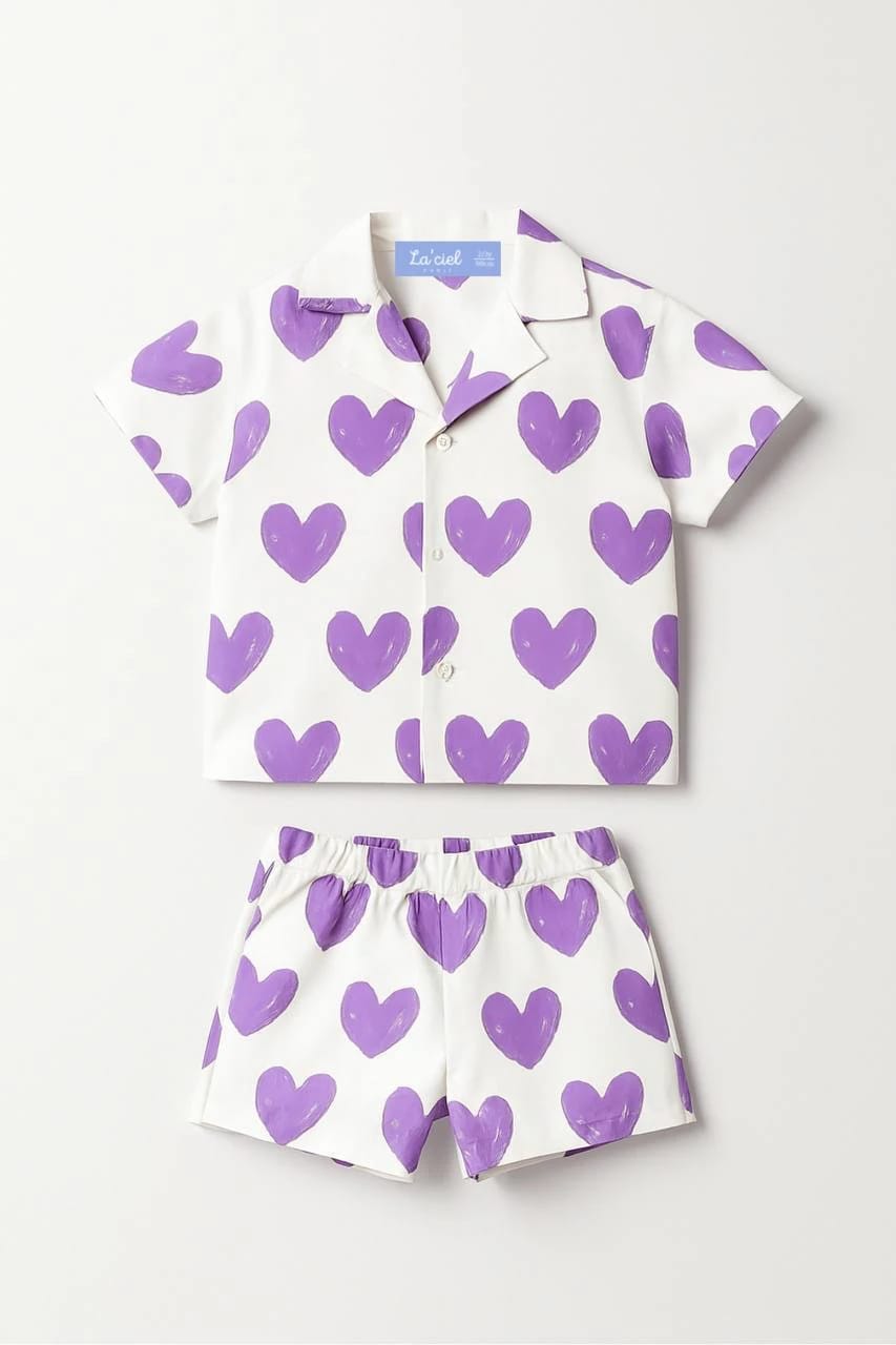 Purple Heart Cotton Kids Set