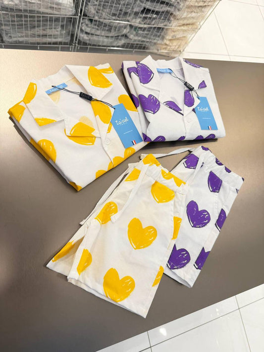 Purple Heart Cotton Kids Set