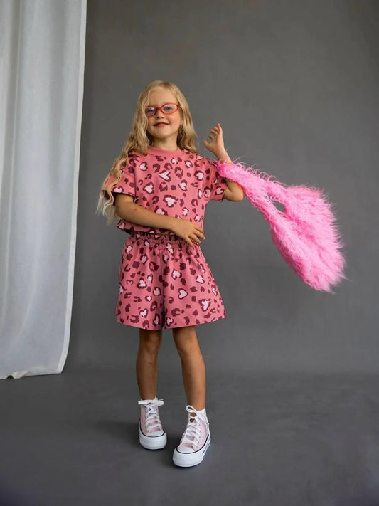 Leopard Cotton Girls Set