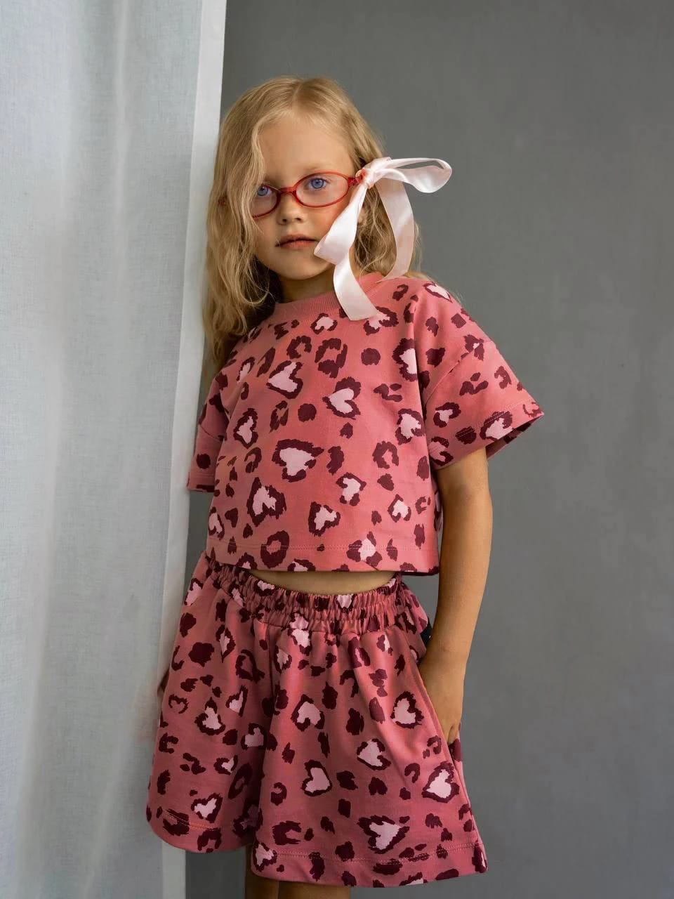 Leopard Cotton Girls Set