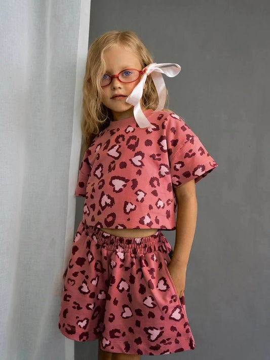 Leopard Cotton Girls Set