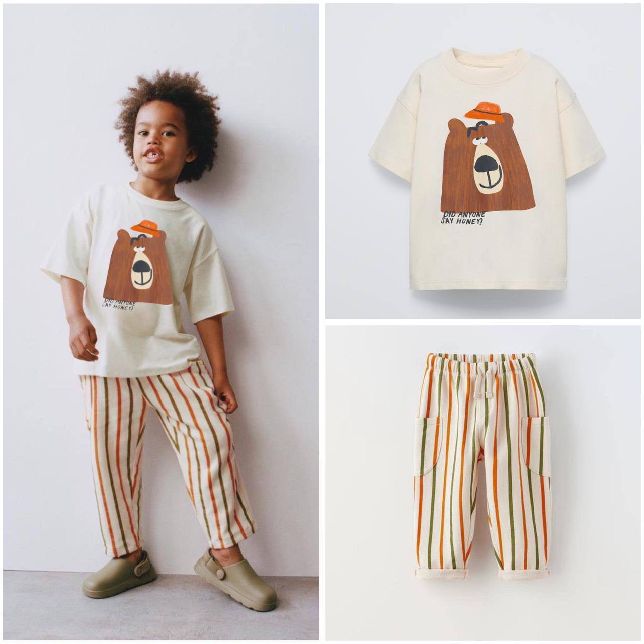 Honey Bear Stripe Set