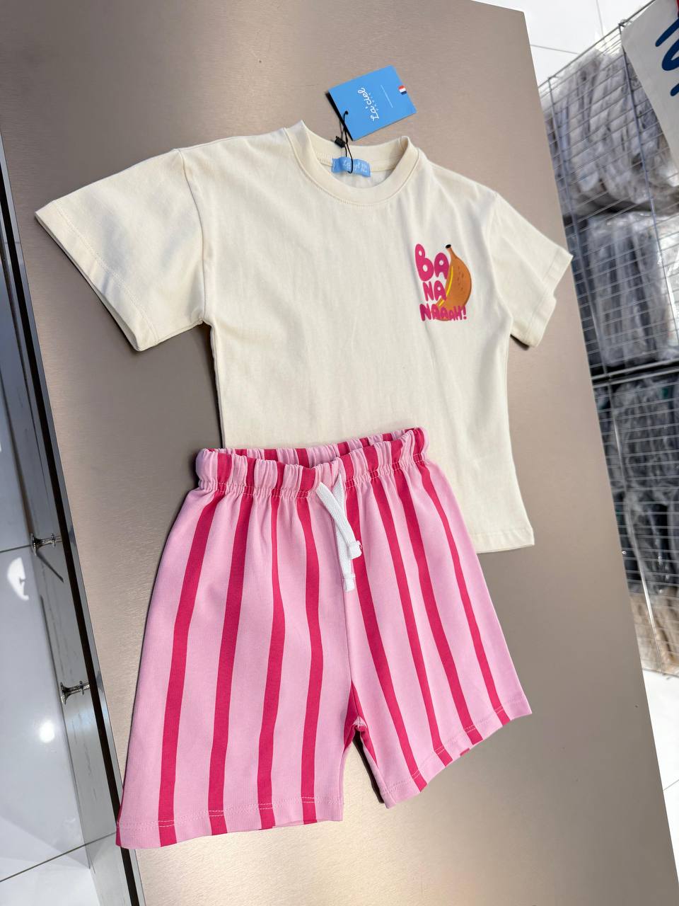Banana Stripe Summer Set
