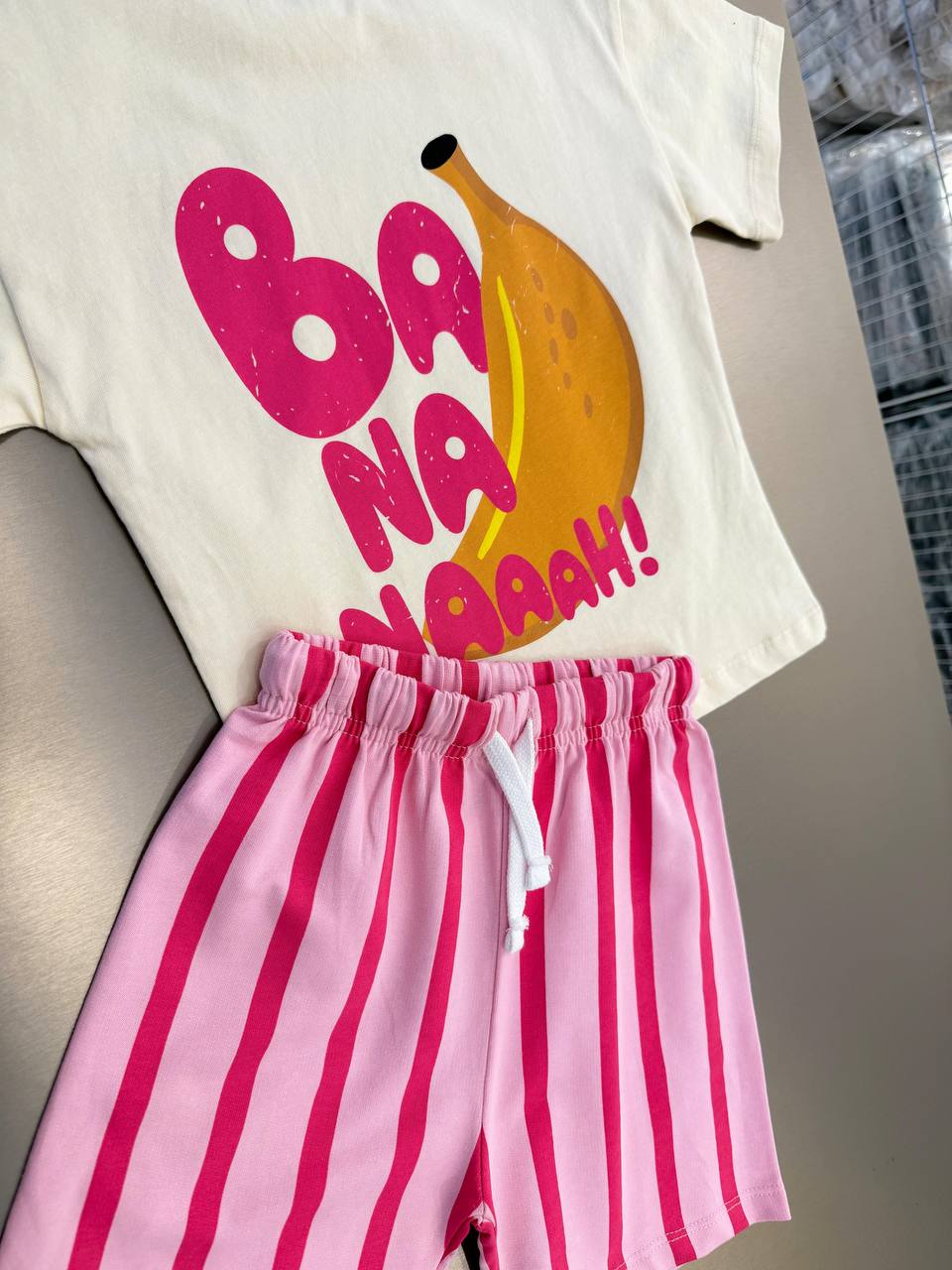 Banana Stripe Summer Set
