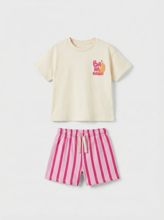 Banana Stripe Summer Set