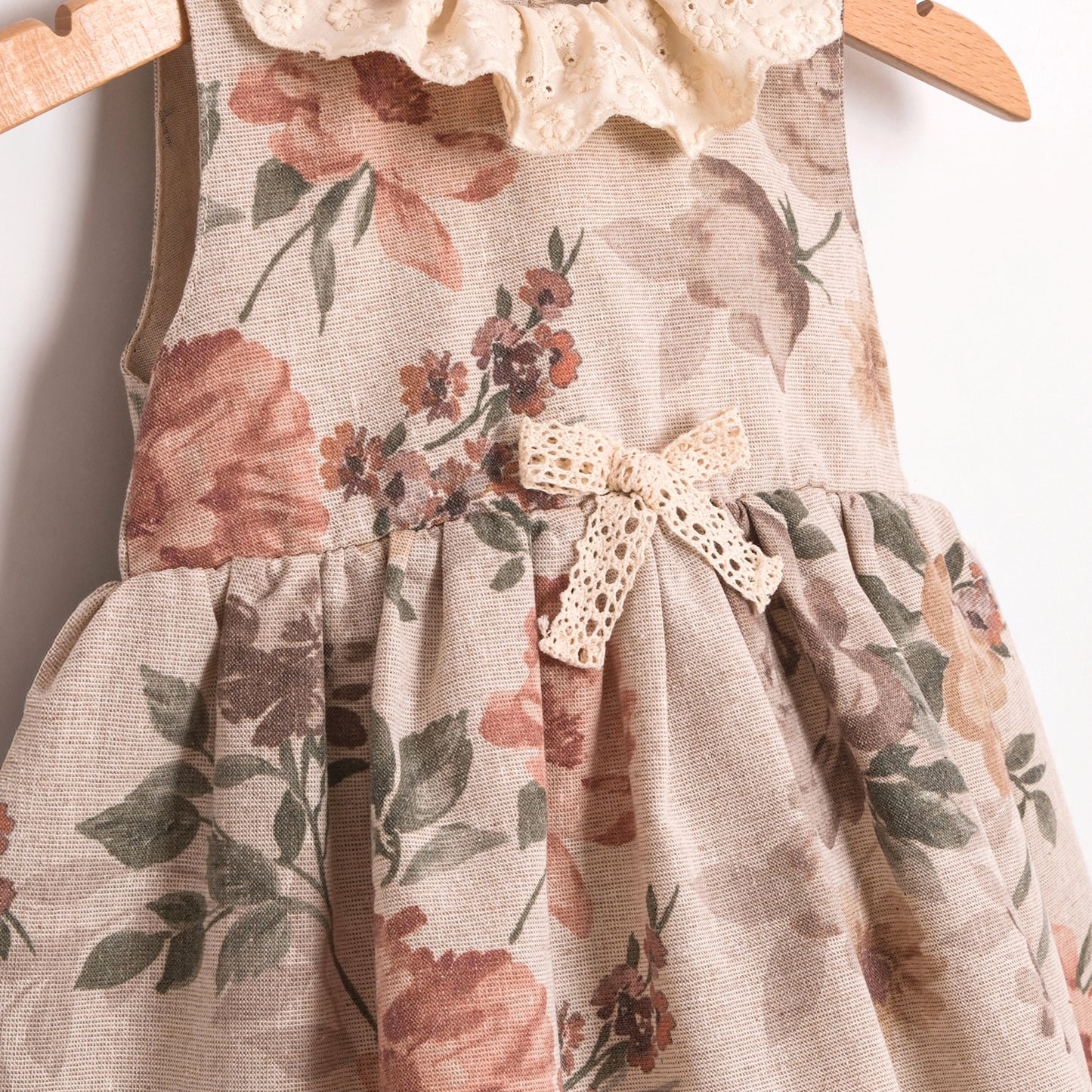 Floral Dress with Knit Cardigan Set